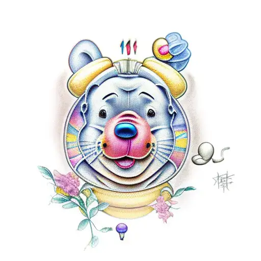 Pooh tattoo design idea