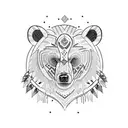 native American bear tattoo design idea