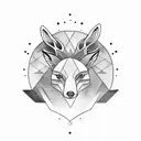 stag, Fox, rabbit, bear native American  tattoo design idea