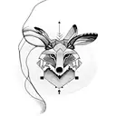 stag, Fox, rabbit, bear native American  tattoo design idea