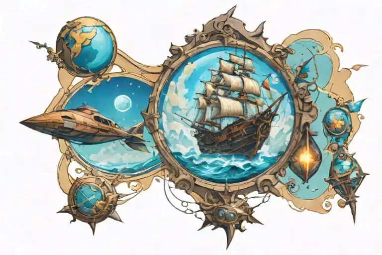 treasure planet tattoo design idea