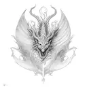 deamon rat dragon with wings tattoo design idea