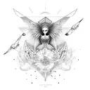 icarus falling tattoo design idea