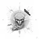 icarus falling tattoo design idea