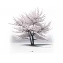 Full korean cherry blossom tree  tattoo design idea