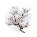 Full korean cherry blossom tree  tattoo design idea