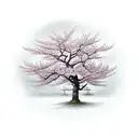 Full korean cherry blossom tree  tattoo design idea