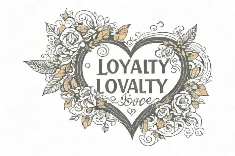 loyalty over love tattoo design idea