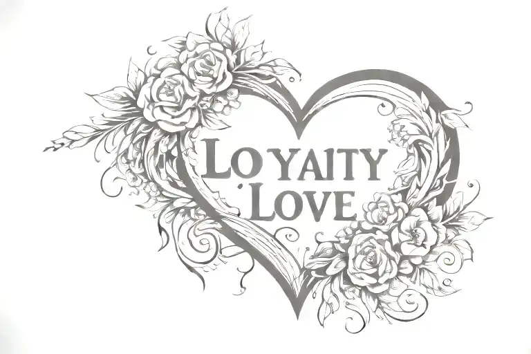 loyalty over love tattoo design idea