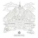 Vaishno Devi Bhawan Katra and Mata Rani tattoo design idea