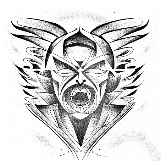Mad Devil May be Angel tattoo design idea