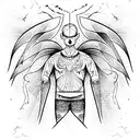 Mad Devil May be Angel tattoo design idea