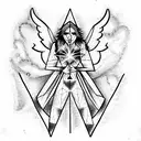 Mad Devil May be Angel tattoo design idea