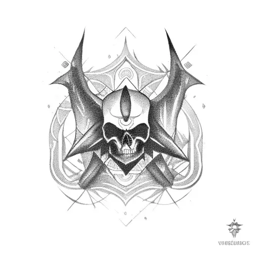 blade of dark magic tattoo design idea