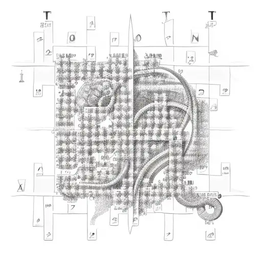 Crossword Puzzle tattoo design idea