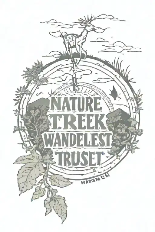 NATURE TREK TRUST WANDERLUST RESPECT tattoo design idea
