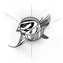 Sparrow  tattoo design idea