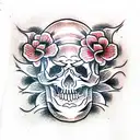 Skull tattoo design idea