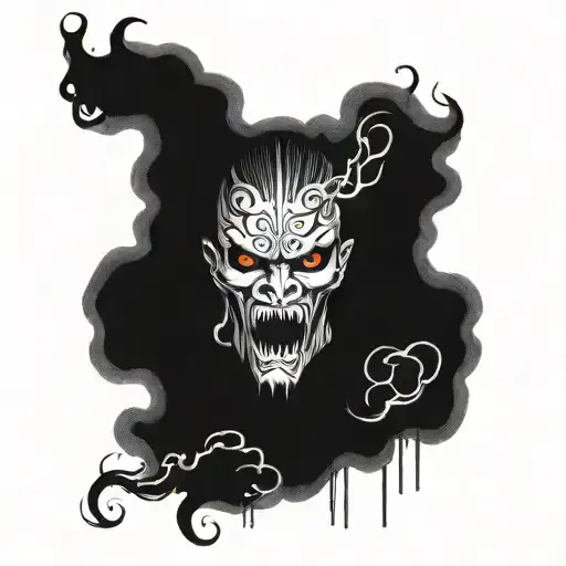 creating life while facing evil speak tattoo design idea