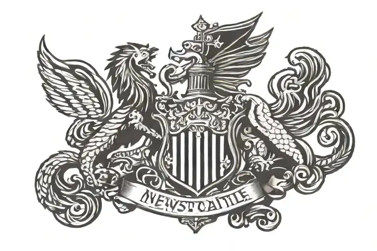 Newcastle United logo tattoo design idea