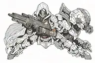 destiny 2 ghost tattoo design idea