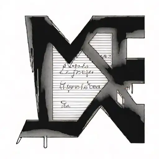 letters standing on business  tattoo design idea