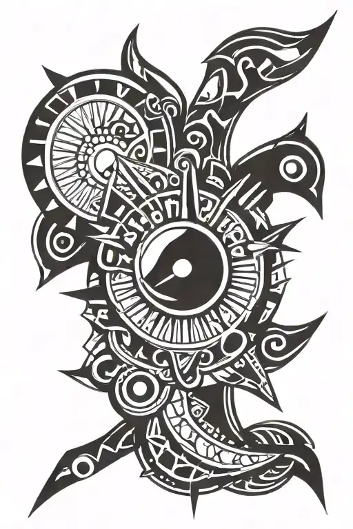 neotribal style tattoo design for arm with spikes tattoo design idea