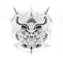 baphomet demonic tattoo design idea