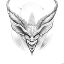 baphomet demonic tattoo design idea