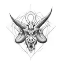 baphomet demonic tattoo design idea