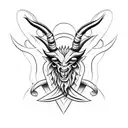 baphomet demonic tattoo design idea