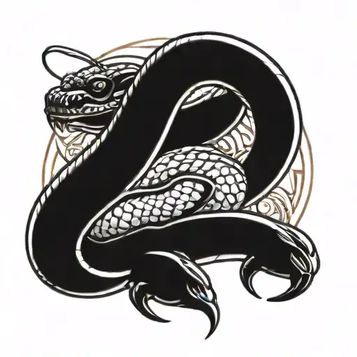 cobra snake basket tattoo design idea