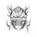 dark mark from harry potter surrounded by hogwarts  tattoo design idea