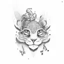 number 555 tattoo design idea