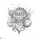 number 555 tattoo design idea