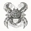 cancer crab breaking free from chains tattoo design idea