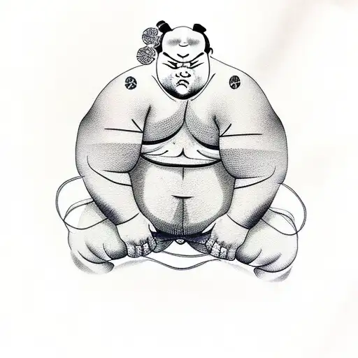 sumo wrestler  tattoo design idea