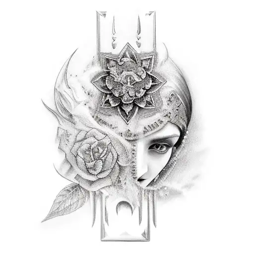 Lăuștean and Syrian oregano tattoo design idea