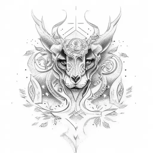 Lăuștean and Syrian oregano tattoo design idea