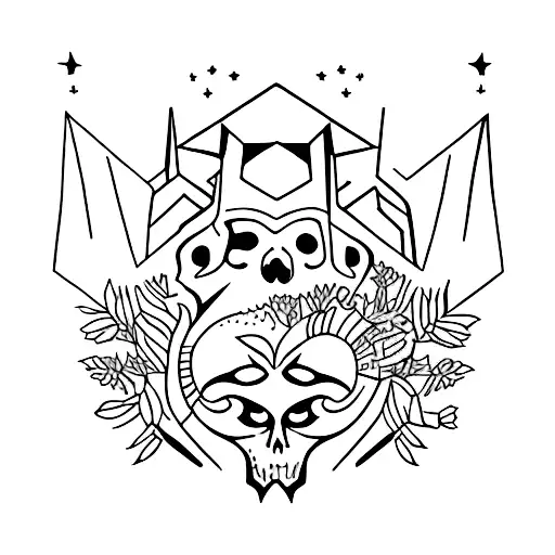 Lăuștean and Syrian oregano tattoo design idea