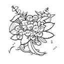 Syrian oregano, suicide  tattoo design idea