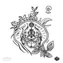 Syrian oregano, suicide  tattoo design idea