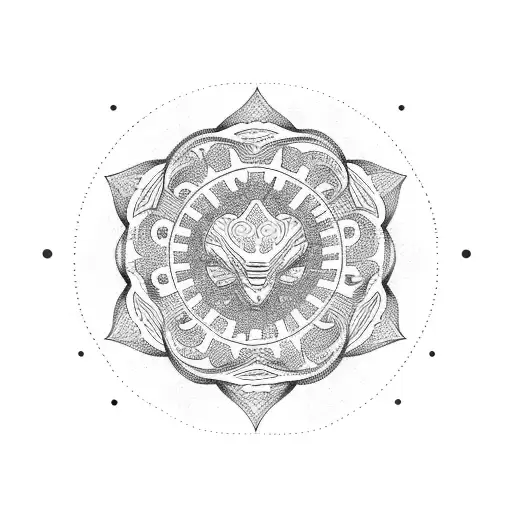 Round Filipino Flag with design tattoo design idea