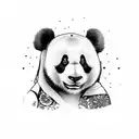 confused Panda tattoo design idea