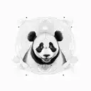 confused Panda tattoo design idea