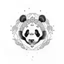 confused Panda tattoo design idea