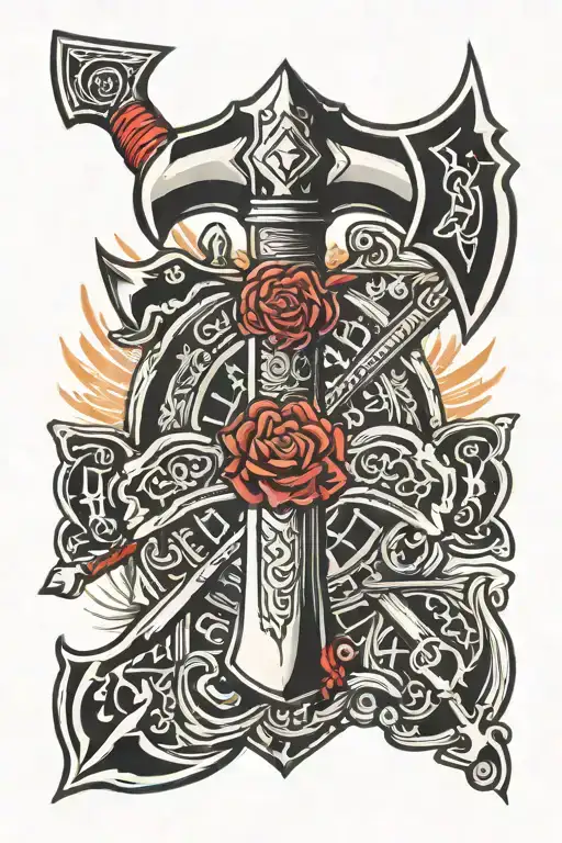 labrys axe tattoo design idea