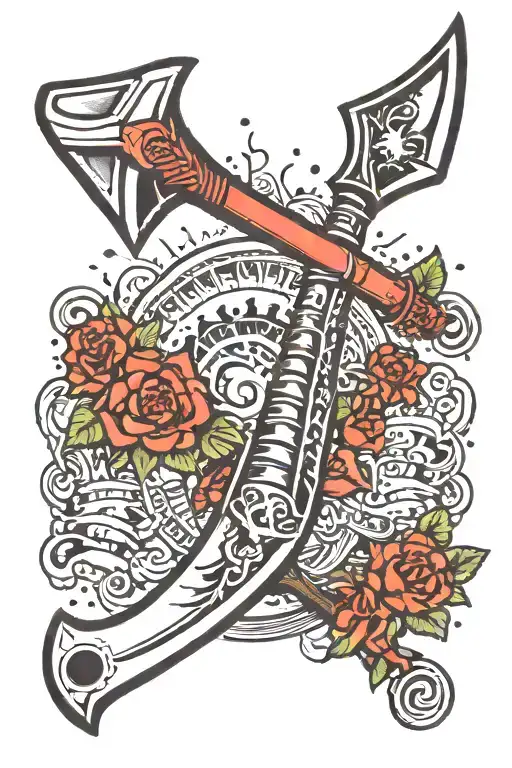 labrys axe tattoo design idea