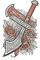 labrys axe tattoo design idea