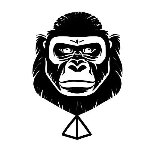 gorilla representing strength tattoo design idea
